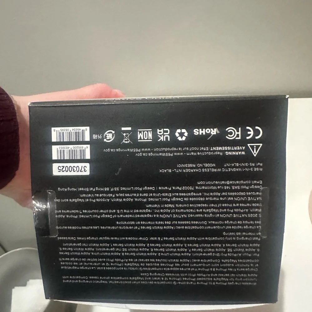 Native Union Gray 3-in-1 Magnetic Wireless Charger